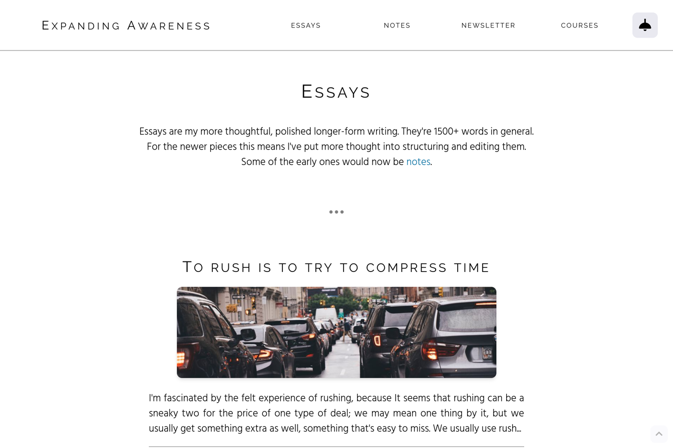 Screenshot of Expanding Awareness